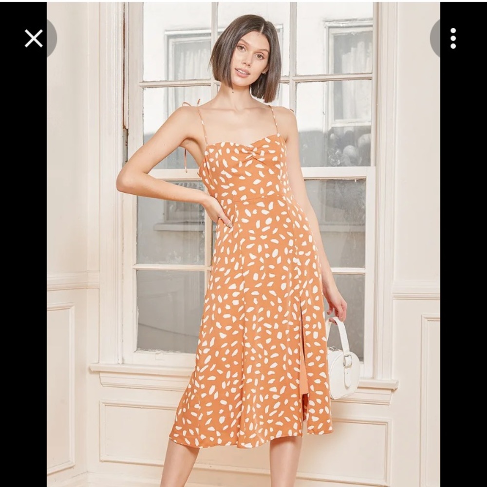 Lulus Party in Paris Midi Dress